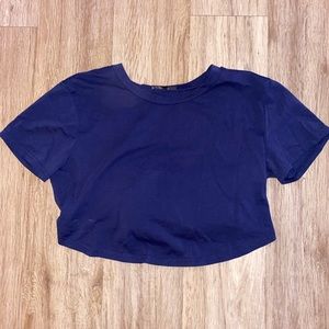 Shein cropped blue short sleeve